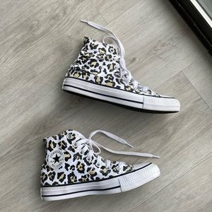 Converse High Top Leopard Pockets Sneakers
